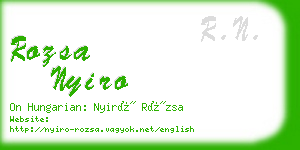 rozsa nyiro business card